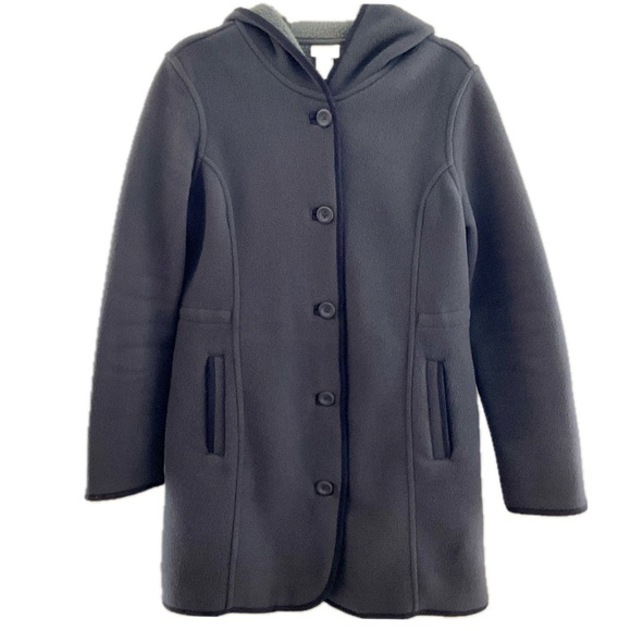 L.L. Bean Jackets & Blazers - L.L. Bean Medium Women's Gray Hooded Pea Coat Style Jacket